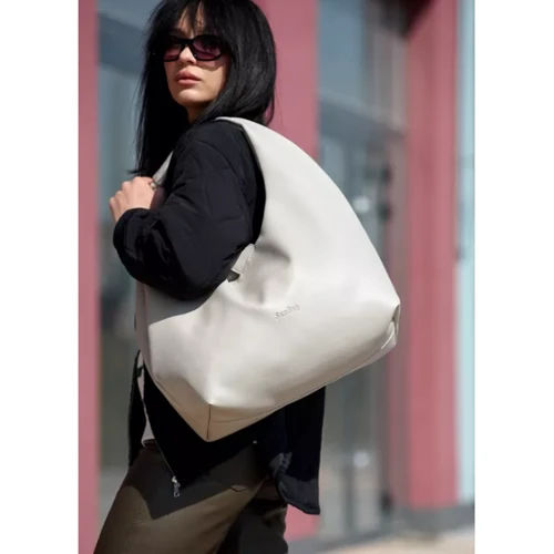 Женская сумка хобо Sambag HOBO L серый шёлк (53300030)