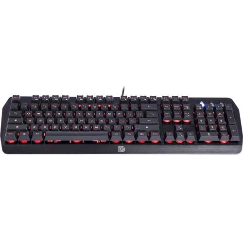 Клавиатура Thermaltake Challenger EDGE Membrane Black (KB-CHE-MBBLRU-01): Количество дополнительных клавиш 104