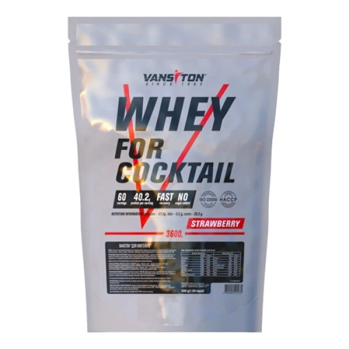 Протеин Vansiton Whey For Coctail 3600 g /60 servings/ Strawberry