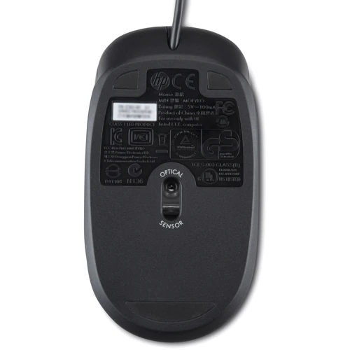 Мышь HP Optical Scroll USB Black (QY775AA): Интерфейс подключения PS/2