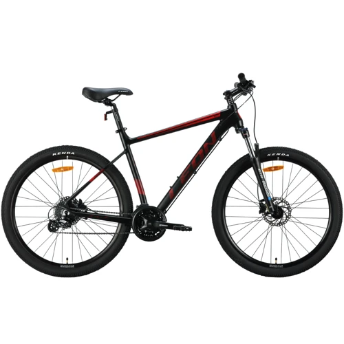 Велосипед Leon XC 80 AM Hydraulic lock out HDD 27.5" 20" чорний з червоним (матовий) 2024 (OPS-LN-27.5-167)