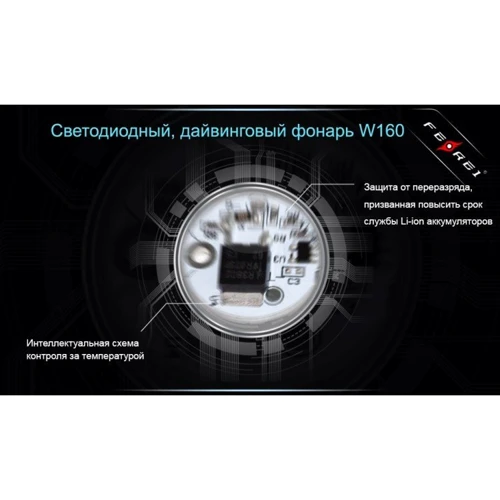 Фонарь туристический Ferei W160 T6: Элементы питания 18650