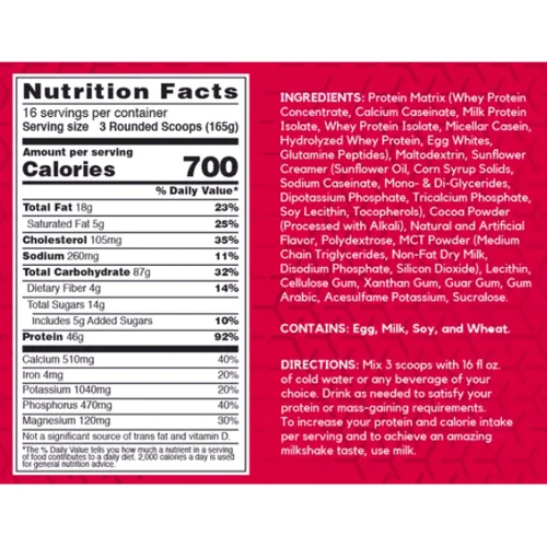 Гейнер BSN True-Mass 2640 g / 16 servings / Chocolate milkshake: Стать унісекс