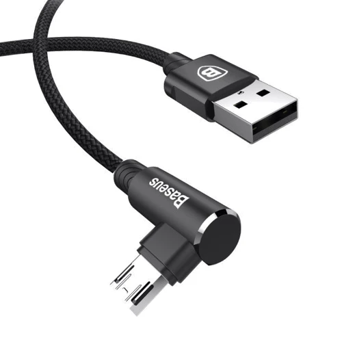 Кабель Baseus USB Cable to microUSB MVP Elbow 1.5A 2m Black (CAMMVP-B01): Длина 2 м