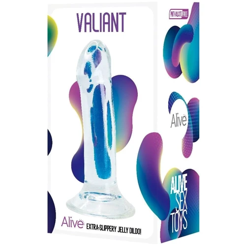 Прозорий фалоімітатор Alive Valiant Jelly Dildo