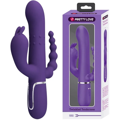 Вибратор с анальным и клиторальным стимулятором LYBAILE Pretty Love Cammy Dark Purple Twinkled Tenderness (BW-500036-2)