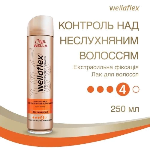 Wella Wellaflex Лак для волос Контроль над непослушными волосами экстрасильной фиксации 250 ml