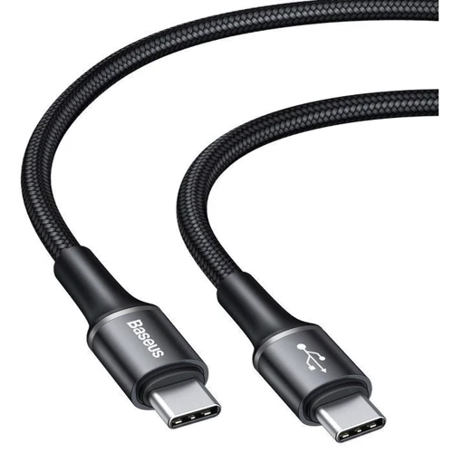 Кабель Baseus USB-C to USB-C 60W PD2.0 60W Halo Data 1m Black (CATGH-J01) фото 3