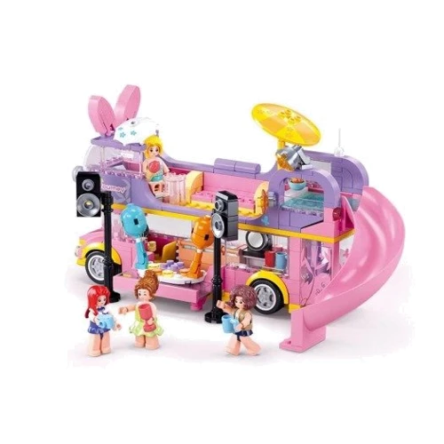 Конструктор Sluban Girls Dream Двоповерховий автобус 412 деталей (M38-B1165): Кількість деталей, шт. 412