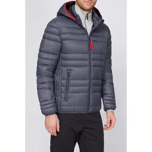 Куртка CMP Man Jacket Zip Hood Titanio 31K2717-U911 48 синя демісезонна з капюшоном: Вид куртки