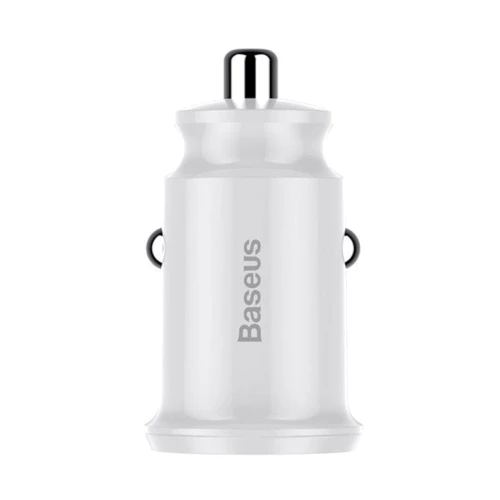 Зарядное устройство Baseus USB Car Charger 2xUSB Grain Mini 3.1A White (CCALL-ML02): Кабель в комплекте отсутствует