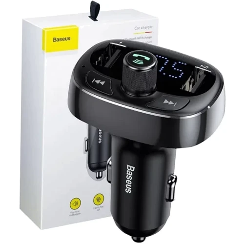 Зарядное устройство Baseus Car Charger 2хUSB T Shaped S-09 Car Bluetooth MP3 Player Black (CCMT000301) фото 6