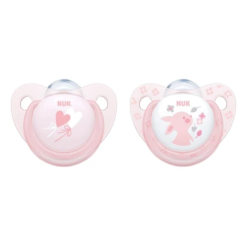 Набор пустышек для сна NUK Baby Rose Силиконовые, р.1 (2 шт) (3952946)