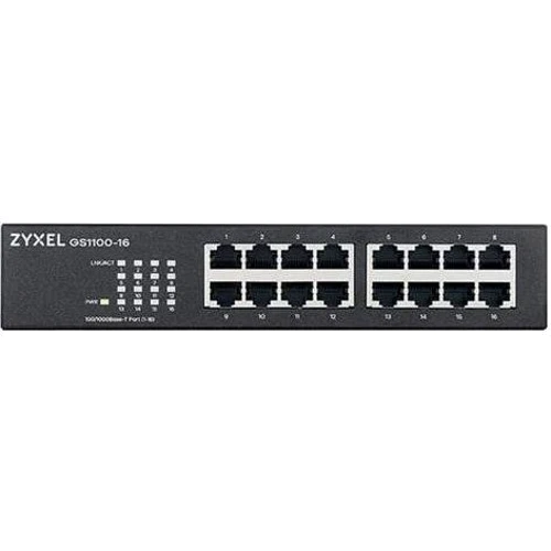 Мережевий комутатор ZyXel GS1100-16 (GS1100-16-EU0103F): Порти только Gigabit Ethernet (10/100/1000)