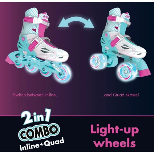 Роликовые коньки NEON Combo 2в1, размер 34-37, бирюзовый (NT10T4)
