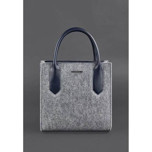 Женская сумка тоут BlankNote Blackwood серая (BN-BAG-28-felt-navy-blue)