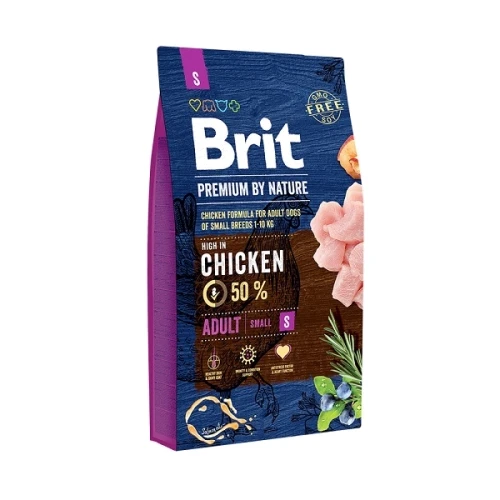 Сухой корм Brit Premium для взрослых собак малых пород S 8 кг (8595602526307)