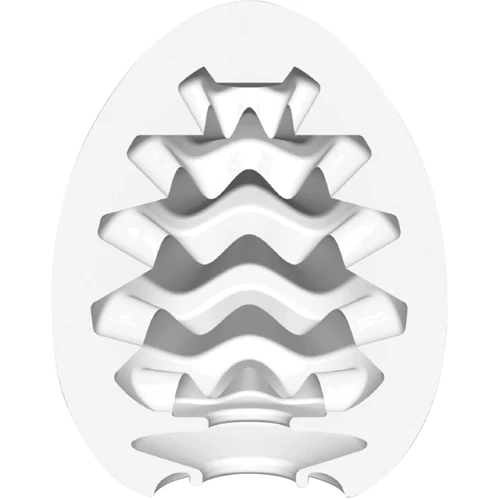 Мастурбатор-яйцо Tenga Egg Wavy II Cool с двойным волнистым рельефом и охлаждающим эффектом