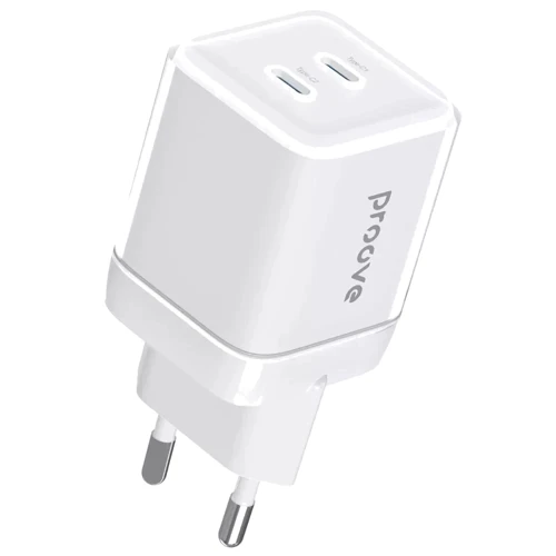 Зарядное устройство Proove Wall Charger 2xUSB-C Pure GaN Max 67W White (WCPU67022202)