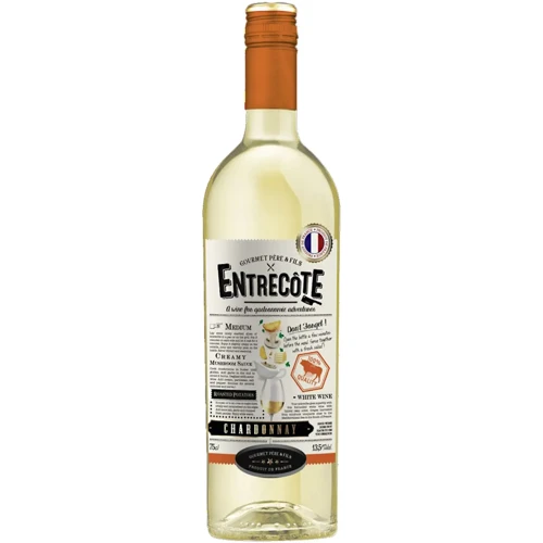 Вино Gourmet Pere & Fils Entrecote Chardonnay белое сухое 0.75 л (BWT7621)