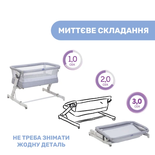 Дитяче ліжечко Chicco Next2Me Pop-Up 79299.72 (8058664122363) фото 6