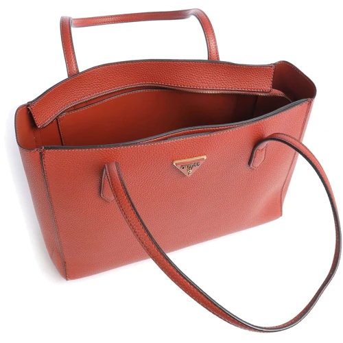 Жіноча сумка Guess Downtown Chic Turnlock Tote бордово-коричнева(HWVB8385230-WKY): Тип Сумки