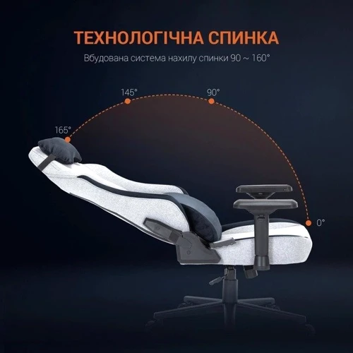 Ігрове крісло GamePro GC715DG Dark grey Linen fabric (GC715DG) фото 9