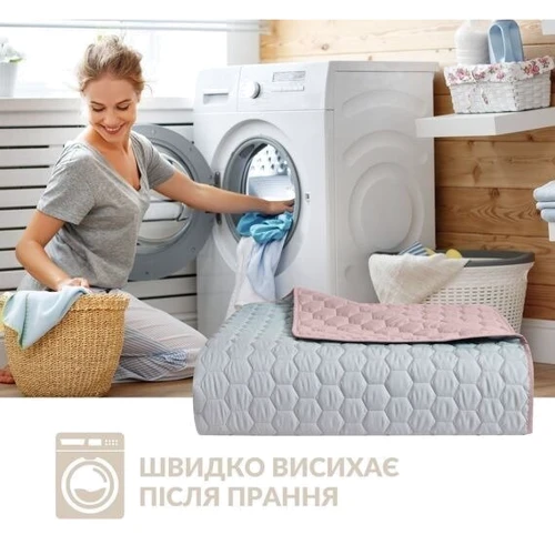 Покривало IDEIA Silhouette двостороння м'ята 240х260 см (4820227287710)