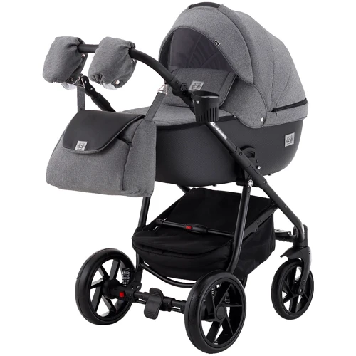 Коляска 2 в 1 Adamex Hybryd Plus BR240 графит - черная кожа (выдавленная точка) (623684): Тип коляски универсальная коляска (2-в-1)