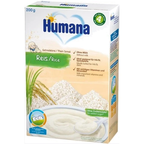 Каша рисова безмолочна суха Humana 200 г з 6 місяців