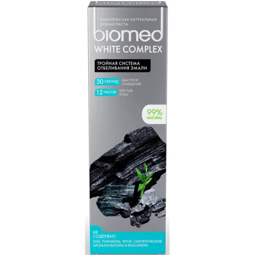 BioMed White Complex Зубная паста "Уголь" 100 g: Возраст От 6 лет