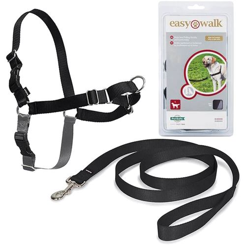 Шлея-антирывок Premier Easy Walk для собак черная M 0.103 кг