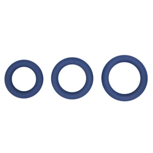 Набор эрекционных силиконовых колец Topco Sales Hombre Snug Fit Silicone Thick C-Rings, 3 шт, синий: Производитель Topco Sales