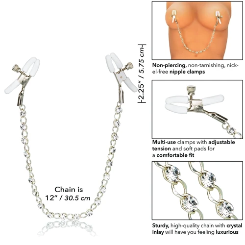 CalExotic Crystal Chain Nipple Clamps зажимы для сосков