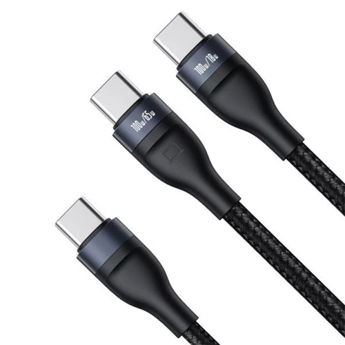 Кабель Baseus Cable USB-C to USB-C 100W Flash Series 1.5m Black (CA1T2-C01): Тип USB-C - USB-C
