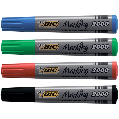 Набір маркерів перманентних 4 шт BIC 2000 ECO 1.7 мм кольоровий (3086120120047): Тип стираються
