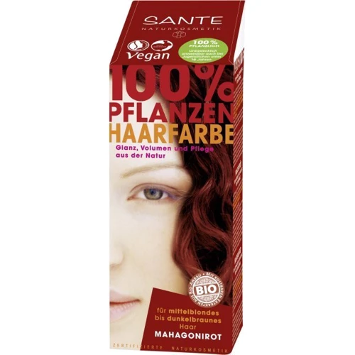 Sante Natural Hair Colors БИО-Краска-порошок для волос растительная Красное дерево/Mahagony Red 100g
