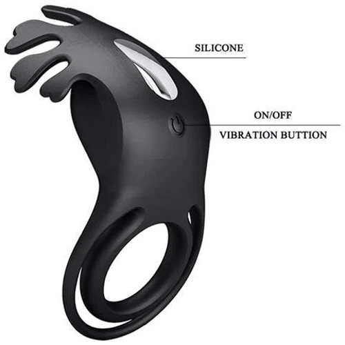 Віброкільце для члена Pretty Love Vibrant Penis Ring Ruben Black