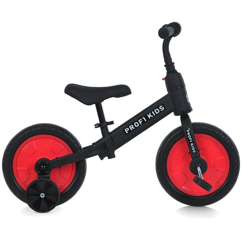 Детский велосипед-беговел 2в1 Prof1 Kids черный с красным (MBB 1012-3)
