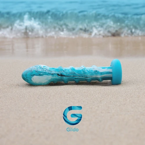Анальный фаллоимитатор Gildo - Ocean Wave Glass Dildo