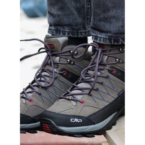 Ботинки CMP Rigel Mid Trekking Shoe WP (3Q12947-02PD) 40 (41) серые натуральная замша зима фото 3
