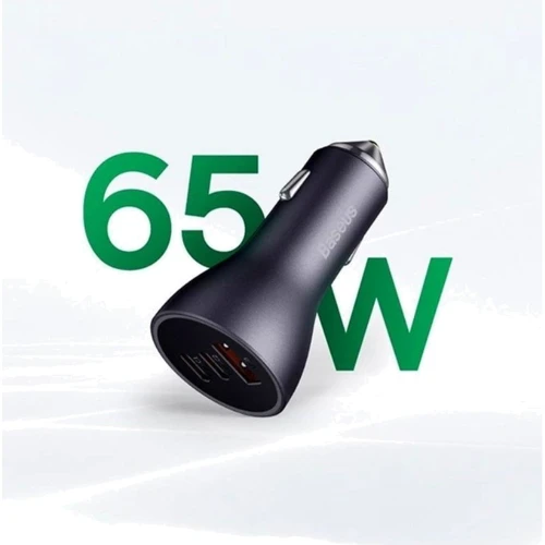 Зарядное устройство Baseus Car Charger USB+2хUSB-C Golden Contactor Pro 65W Blue (CGJP010003) фото 7