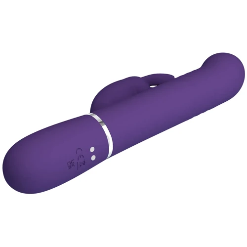 Вибратор с ротацией и толчками LYBAILE Pretty Love Coale Dark Purple (BW-500013-2)