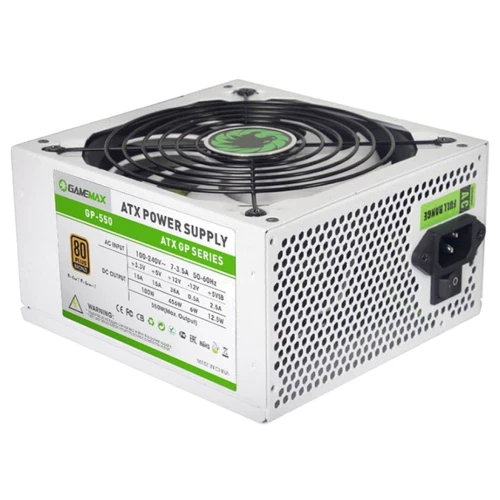 Блок живлення GameMax GP-550-White: ККД,% 85