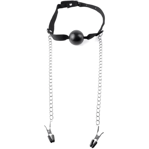 Fetish Fantasy Series Ball Gag & Nipple Clamps кляп с зажимами для сосков