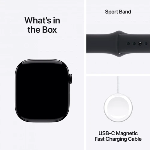 Apple Watch Series 10 42mm GPS Jet Black Aluminum Case with Black Sport Band - S/M (MWWE3QH/A) UA фото 9