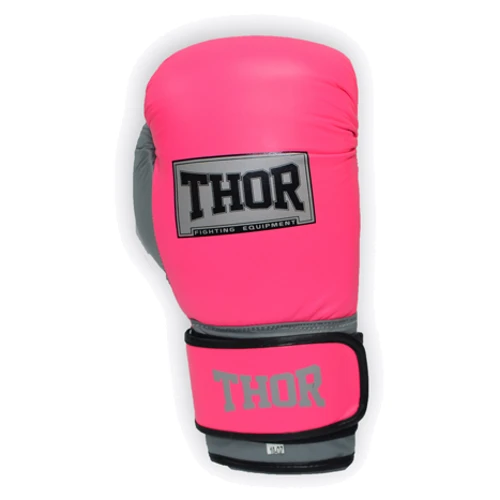 Перчатки боксерские THOR TYPHOON 12oz /Кожа /розово-бело-серые фото 1