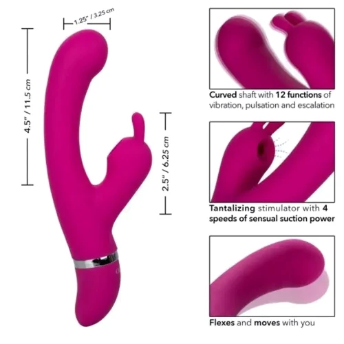 Вибратор-кролик California Exotic Novelties Foreplay Frenzy Bunny Kisser (розовый)