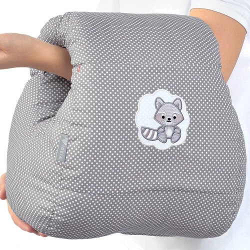 Подушка Papaella Mini Горошек для кормления, серая, 30х28х30 см (8-31999): Цвет серый