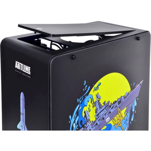 Корпус QUBE Hawk Black (QBX4A_WBNU3): Матеріал передній панелі алюміній